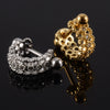 Wholesale Earrings Stainless Steel Copper Inlaid Zircon Leaf Heartshaped Fashionable