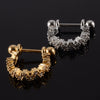 Wholesale Earrings Stainless Steel Copper Inlaid Zircon Leaf Heartshaped Fashionable