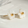 Wholesale Earrings Stainless Steel Flower Electroplating For Women