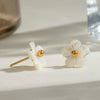 Wholesale Earrings Stainless Steel Flower Electroplating For Women