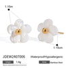 Wholesale Earrings Stainless Steel Flower Electroplating For Women