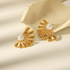Wholesale Earrings Stainless Steel Flower Geometric Electroplating For Women