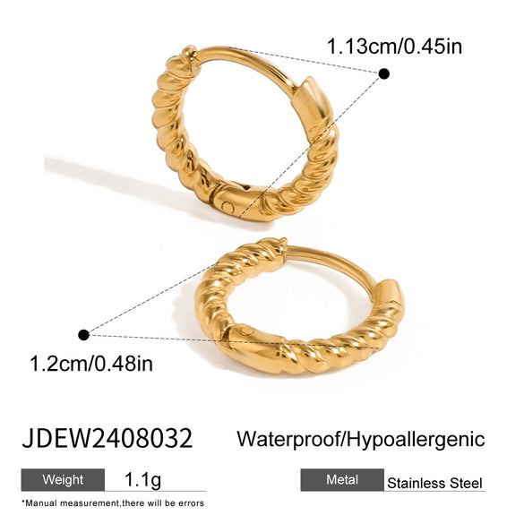 Wholesale Earrings Stainless Steel French Retro Geometric Electroplated