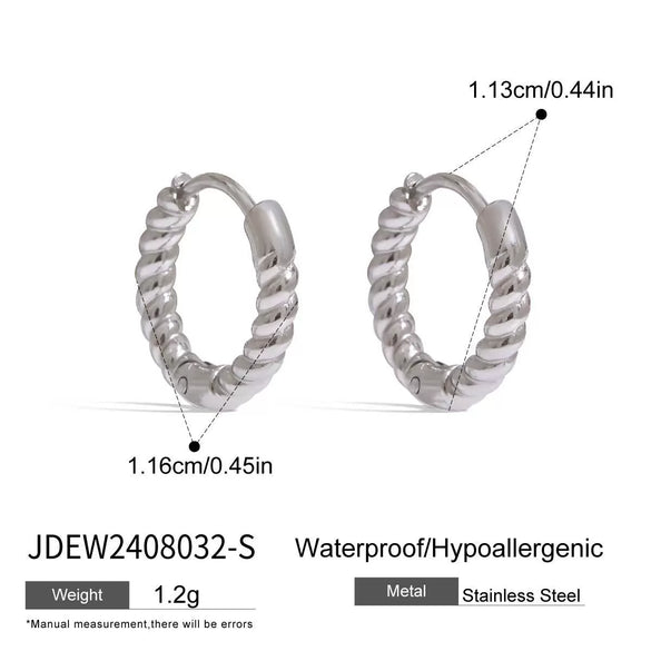Wholesale Earrings Stainless Steel French Retro Geometric Electroplated