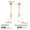 Wholesale Earrings Stainless Steel Freshwater Pearl Geometric Electroplated Light Luxury Minimalist Original Design Women's