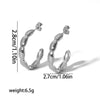 Wholesale Earrings Stainless Steel Geometric Cshaped 18K Goldplated For Women