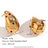Wholesale Earrings Stainless Steel Geometric Electroplated Women's