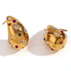 Wholesale Earrings Stainless Steel Geometric Electroplated Women's