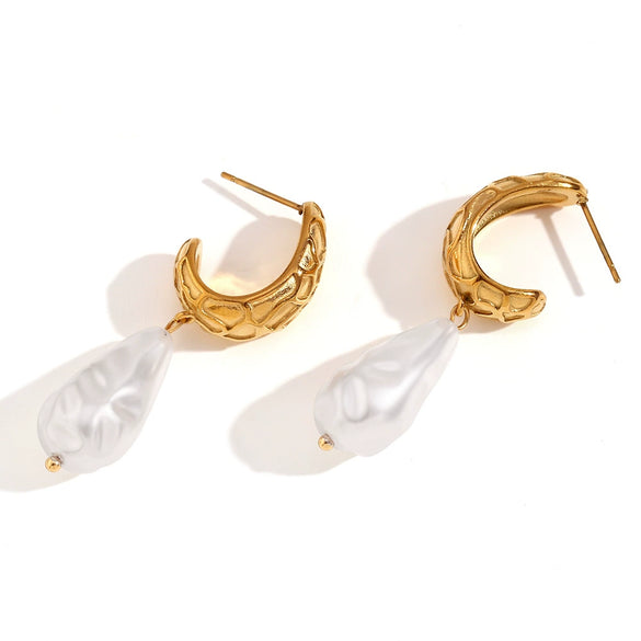 Wholesale Earrings Stainless Steel Geometric Electroplated
