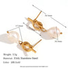 Wholesale Earrings Stainless Steel Geometric Electroplated
