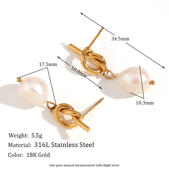 Wholesale Earrings Stainless Steel Geometric Electroplated