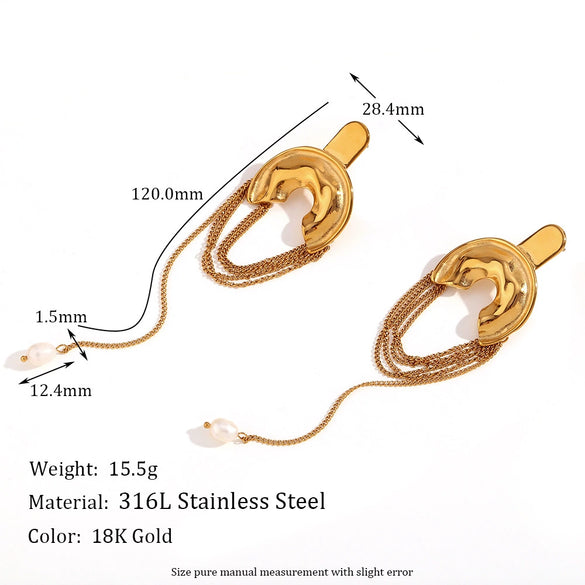 Wholesale Earrings Stainless Steel Geometric Electroplated