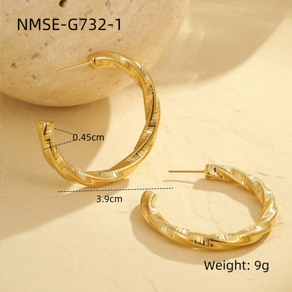 Wholesale Earrings Stainless Steel Geometric Electroplating For Women