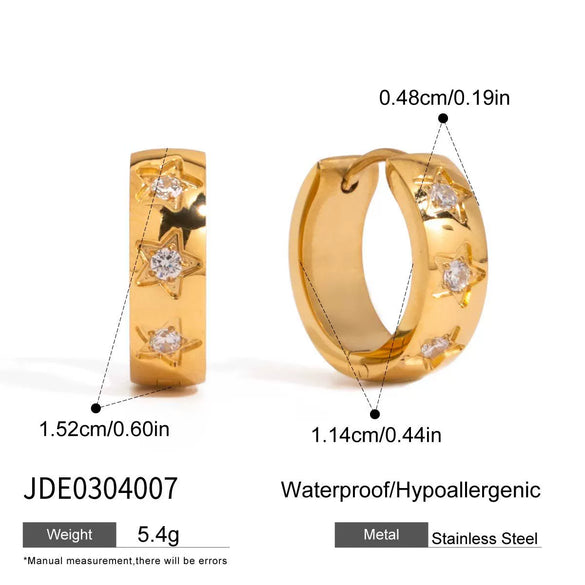 Wholesale Earrings Stainless Steel Geometric Electroplating