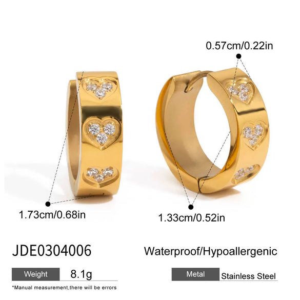 Wholesale Earrings Stainless Steel Geometric Electroplating