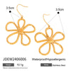 Wholesale Earrings Stainless Steel Geometric Flower Electroplated French Retro Classic Style