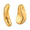 Wholesale Earrings Stainless Steel Geometric French Retro Asymmetric Bump Hammer Electroplated