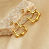 Wholesale Earrings Stainless Steel Geometric Heart Shaped Electroplated