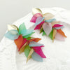 Wholesale Earrings Stainless Steel Geometric Irregular Petal Tassel Flower Acrylic Electroplating For Women