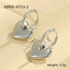 Wholesale Earrings Stainless Steel Geometric Love Heartshaped Electroplating Light Luxury Niche Allmatch Fashion Women's