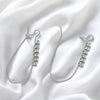Wholesale Earrings Stainless Steel Geometric Love Rhinestone Electroplated Jewelry Accessories