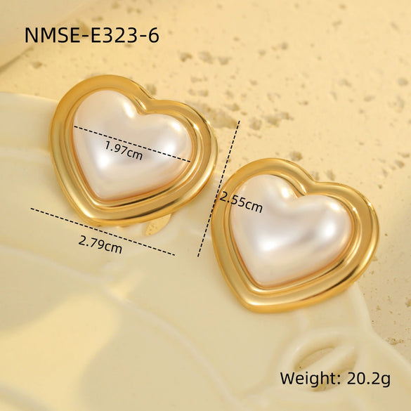 Wholesale Earrings Stainless Steel Geometric Pattern Electroplated Light Luxury Women's