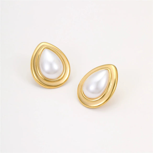 Wholesale Earrings Stainless Steel Geometric Pattern Electroplated Light Luxury Women's