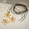 Wholesale Earrings Stainless Steel Geometric Plants And Flowers Style Electroplated Jewelry For Women
