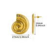Wholesale Earrings Stainless Steel Geometric Retro Glossy Exaggerated Gold Electroplated