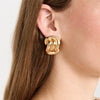 Wholesale Earrings Stainless Steel Geometric Retro Style Electroplating
