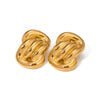 Wholesale Earrings Stainless Steel Geometric Retro Style Electroplating