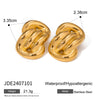 Wholesale Earrings Stainless Steel Geometric Retro Style Electroplating