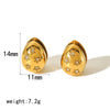 Wholesale Earrings Stainless Steel Geometric Simple Retro Electroplated For Women