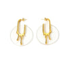 Wholesale Earrings Stainless Steel Geometric Style Electroplating For Women
