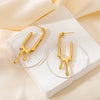 Wholesale Earrings Stainless Steel Geometric Style Electroplating For Women
