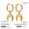 Wholesale Earrings Stainless Steel Geometric Style Electroplating