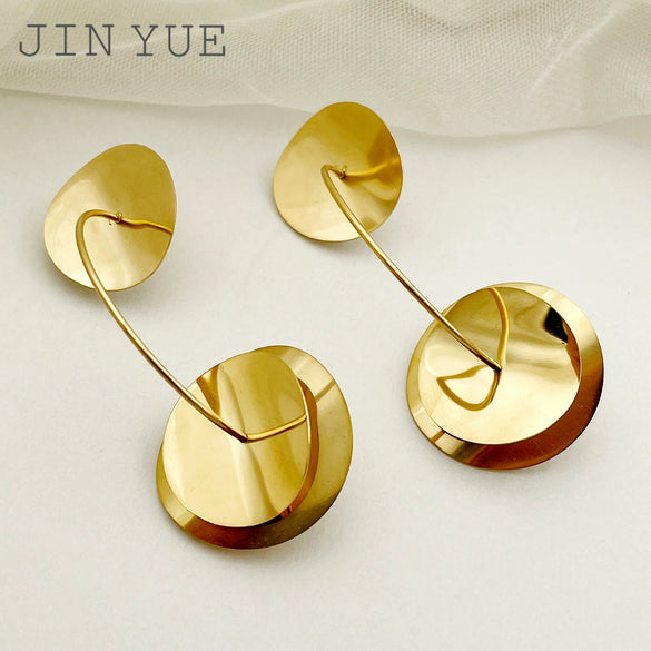 Wholesale Earrings Stainless Steel Geometric Style 14K Gold Plated