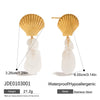 Wholesale Earrings Stainless Steel Geometric Tassel Retro Style 18K Gold Plated