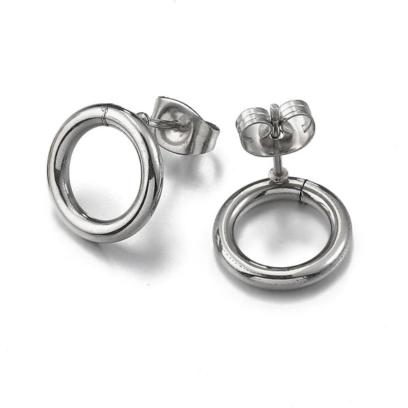 Wholesale Earrings Stainless Steel Geometric Vacuum Plated Handmade