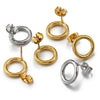 Wholesale Earrings Stainless Steel Geometric Vacuum Plated Handmade