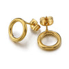 Wholesale Earrings Stainless Steel Geometric Vacuum Plated Handmade