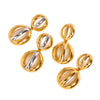 Wholesale Earrings Stainless Steel Geometric Vintage Antique Electroplating Round Hollow