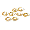 Wholesale Earrings Stainless Steel Geometric Zircon Light Luxury Style Electroplated For Women