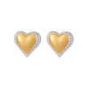 Wholesale Earrings Stainless Steel Gold And Silver Two Color Heart Shaped Electroplated For Women Fashion Design