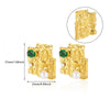Wholesale Earrings Stainless Steel Gold Plated Geometric Pearl Irregular Texture