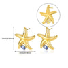 Wholesale Earrings Stainless Steel Gold Plated Geometric Pearl Irregular Texture