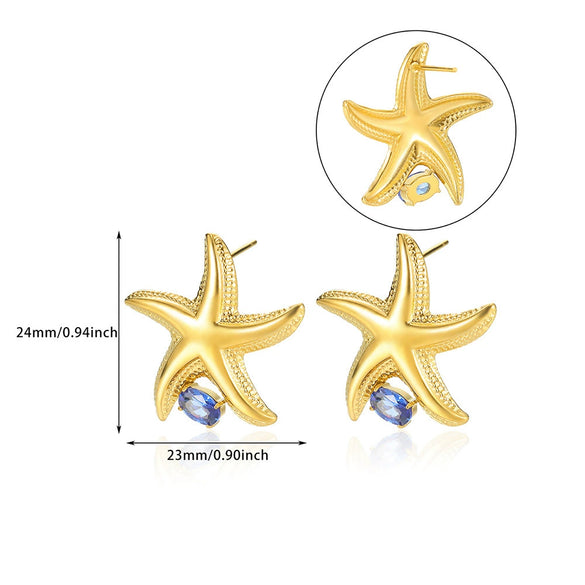 Wholesale Earrings Stainless Steel Gold Plated Geometric Pearl Irregular Texture
