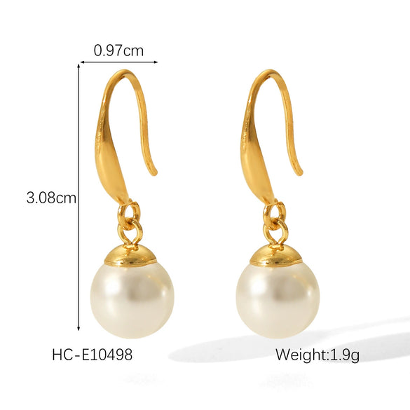 Wholesale Earrings Stainless Steel Gold Plated Love Pearl Animals Zodiac Heart Design