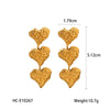 Wholesale Earrings Stainless Steel Heart Geometric Electroplating For Women