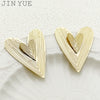 Wholesale Earrings Stainless Steel Heart Shape French Retro Style Electroplated